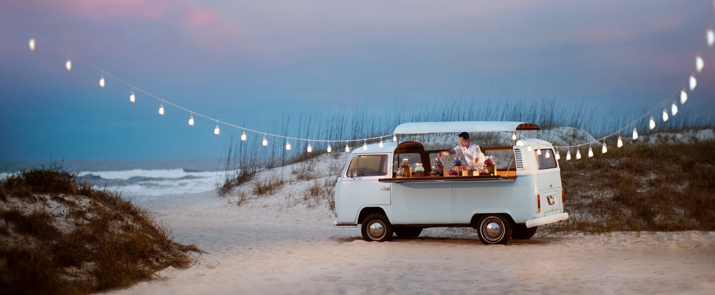 food cart on beach
