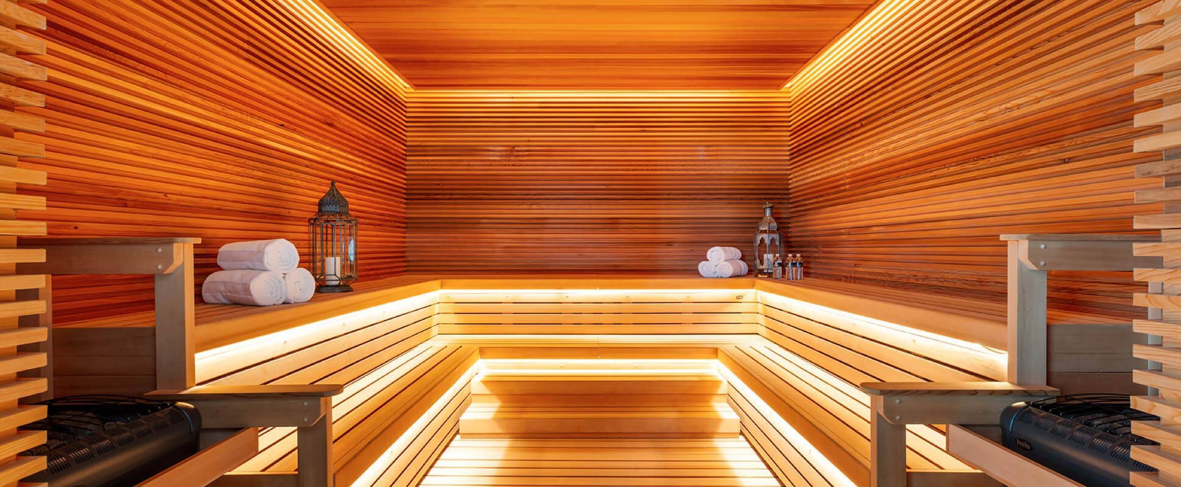 sauna in fitness center