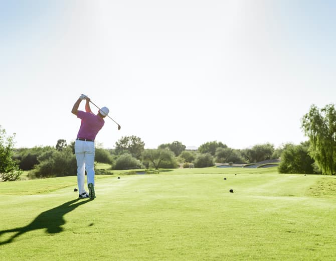 person playing golf